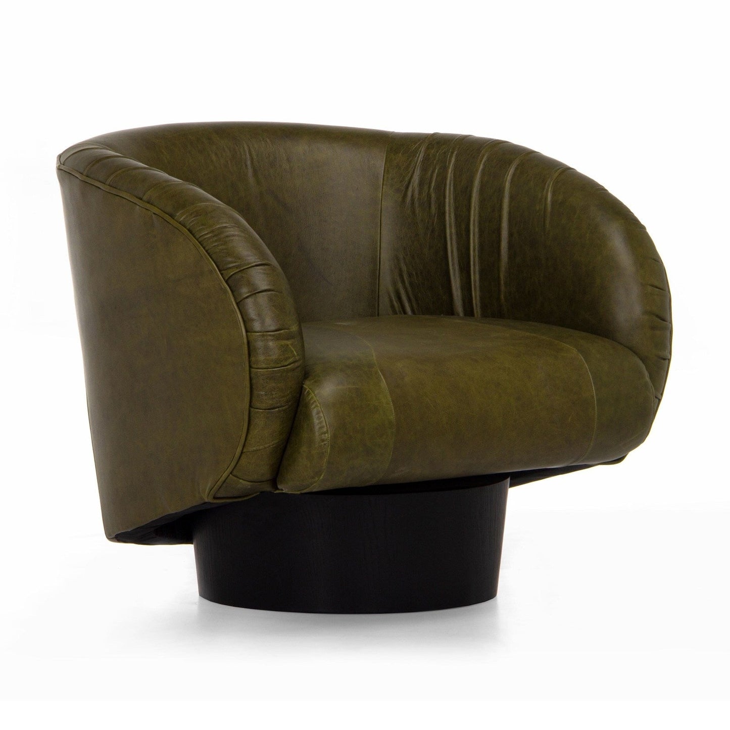 Union Home Rotunda Chair - Green Leather -  LVR00677