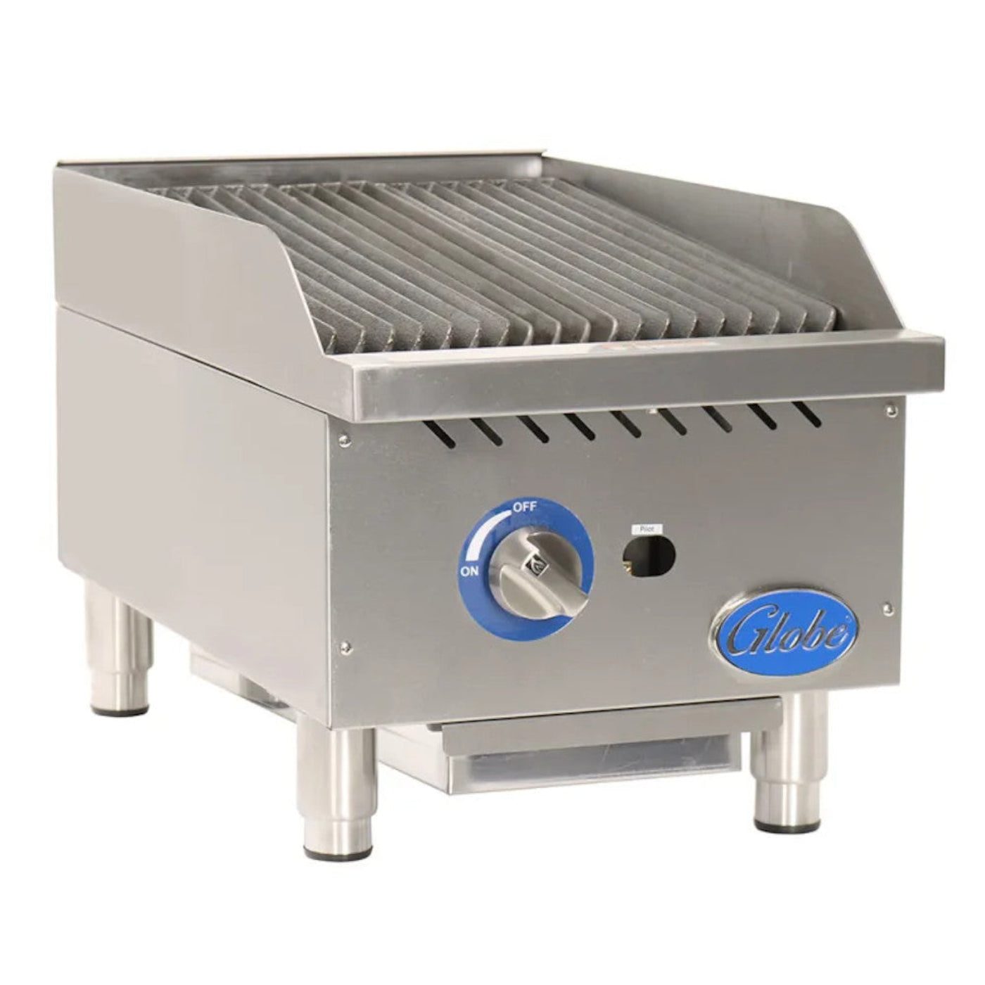Globe GCB15G-SR 15" Gas Charbroiler with Stainless Steel Radiants - 40,000 BTU - GLGCB15GSR
