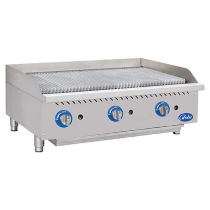 Globe  Gas Charbroiler with Cast Iron Radiants - 120,000 BTU - GLGCB36GCR