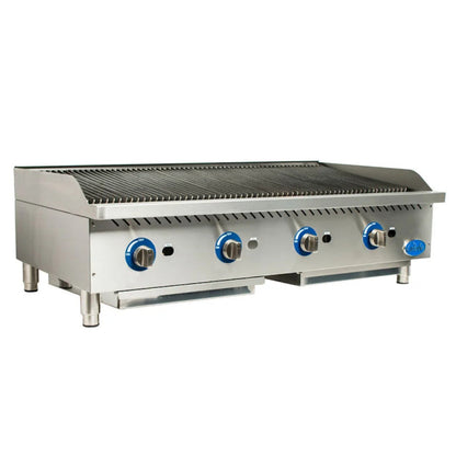 Globe " Gas Charbroiler with Cast Iron Radiants - 160,000 BTU - GLGCB48GCR