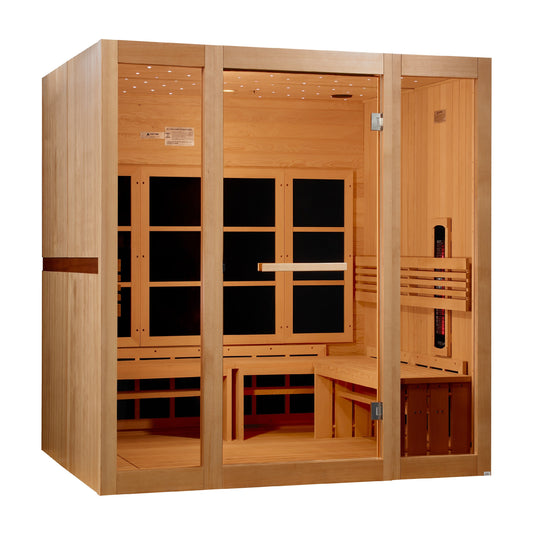 Golden Designs 8 Person Full Spectrum Near Zero EMF FAR IR Sauna - GDI-6880-03