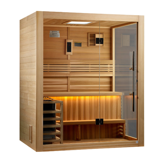 Golden Designs "Hanko" 2-3 Person Traditional Sauna - GDI-7202-01