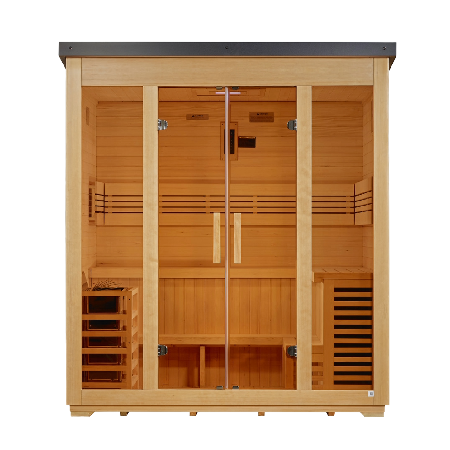 Golden Designs "Vorarlberg" 5 Person Traditional Flat Roof Outdoor Sauna  - GDI-8005-01
