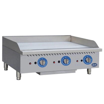 Globe 36" Countertop Gas Griddle with Thermostatic Controls - 90,000 BTU - GLGG36TG