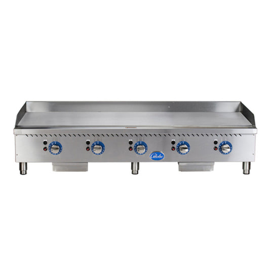 Globe 60" Countertop Gas Griddle with Thermostatic Controls - 150,000 BTU - GLGG60TG
