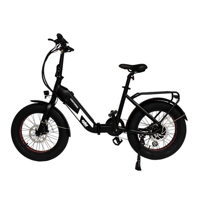 Gio  2026 LIGHTNING 500W 48V 8 Speed Folding Fat Tire Electric Bike, Rear Rack