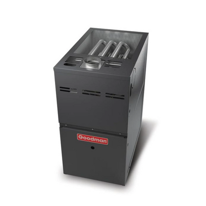 Goodman - 2 Ton/60,000 BTU 80% AFUE Gas Furnace and Air Conditioner System - Horizontal - 15 SEER2 - R32 - GLXS4BA2410 / CHPTA2426B3 / GMVC800603BN