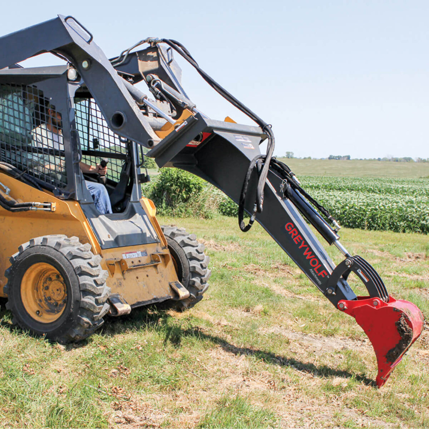 Grey Wolf Skid Steer Backhoe Attachment  - (1065)