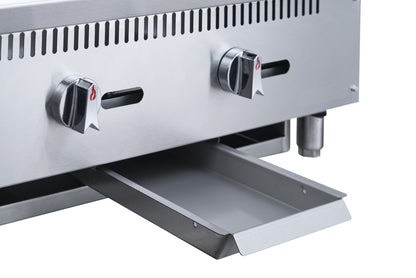 Chef AAA Commercial 24 in. Countertop with Griddle with 2 Burners NG - TCGM24