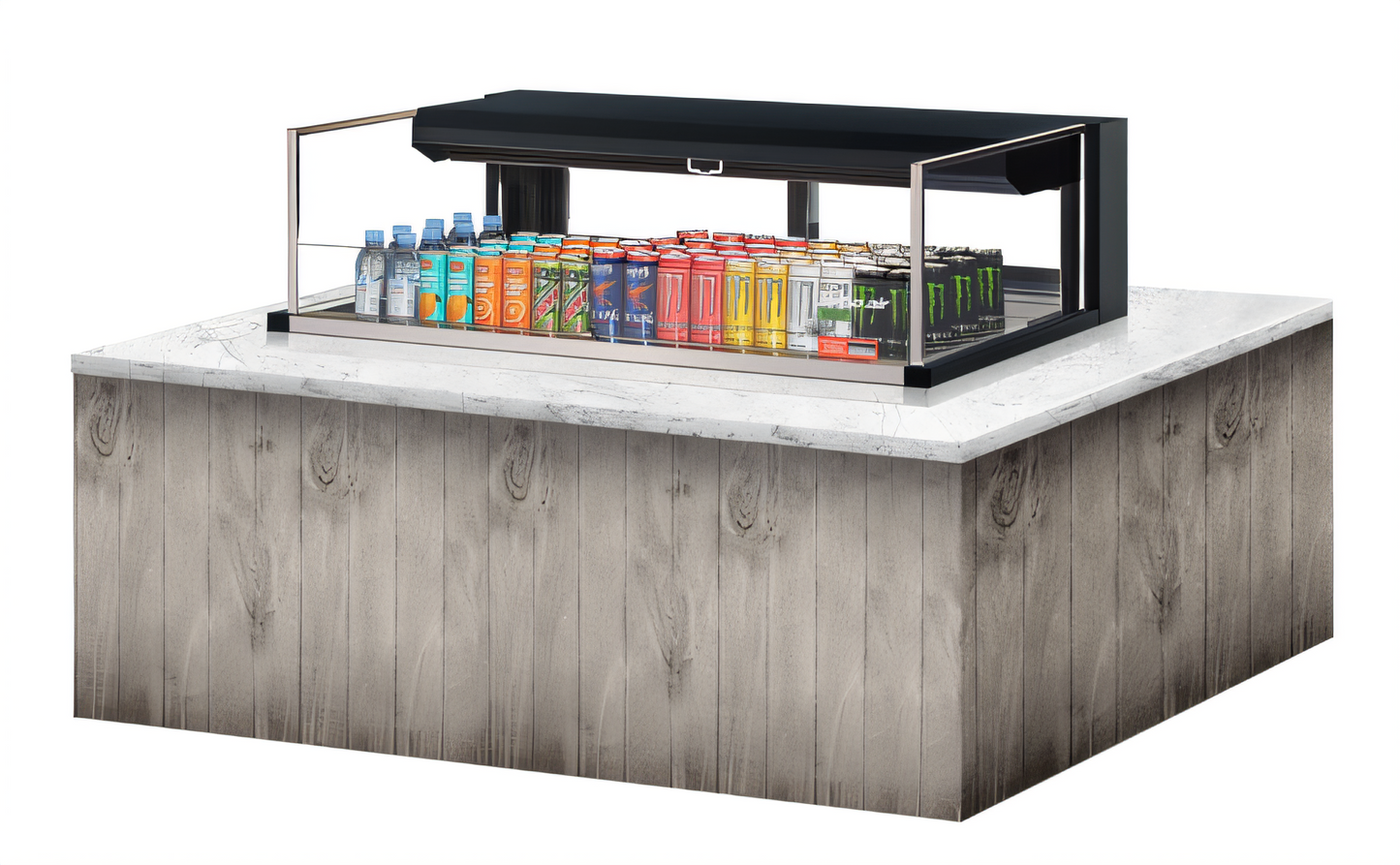 Turbo Air TOM-48L-UFD-W(B)-1SI-N Countertop Refrigerated Display Cases - TOM-48L-UFD-W(B)-1SI-N
