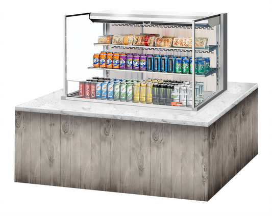 Turbo Air TOM-48L-UF-S-3SI-N Countertop Refrigerated Display Cases - TOM-48L-UF-S-3SI-N
