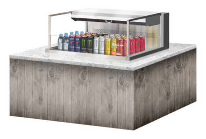 Turbo Air TOM-36L-UF-S-1SI-N Countertop Refrigerated Display Cases - TOM-36L-UF-S-1SI-N
