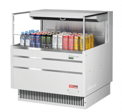 Turbo Air TOM-36L-UF-W(B)-1S-N Open-Air Coolers - TOM-36L-UF-W(B)-1S-N