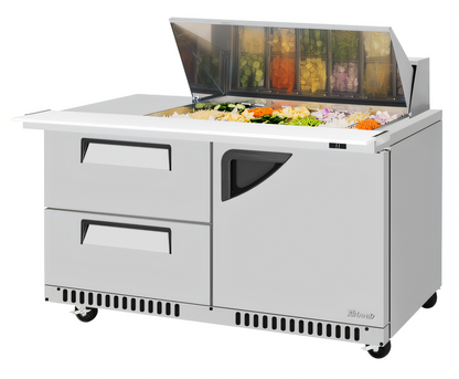 Turbo Air  Super Deluxe Refrigerated Prep Tables - TST-60SD-18M-D2R(L)-FB-N(-LW