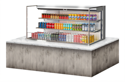 Turbo Air TOM-60L-UF-S-3SI-N Countertop Refrigerated Display Cases - TOM-60L-UF-S-3SI-N