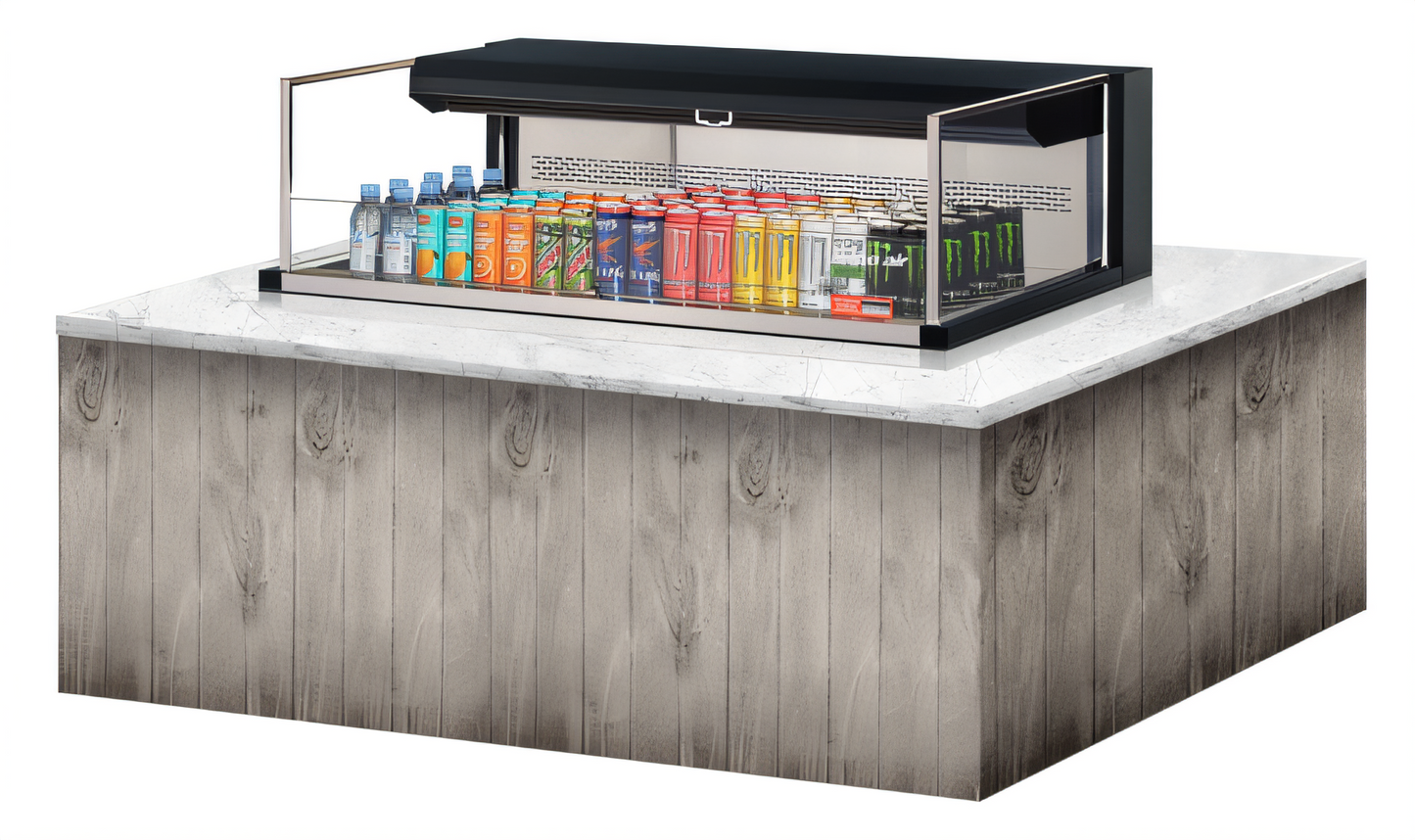 Turbo Air TOM-48L-UF-W(B)-1SI-N Countertop Refrigerated Display Cases - TOM-48L-UF-W(B)-1SI-N