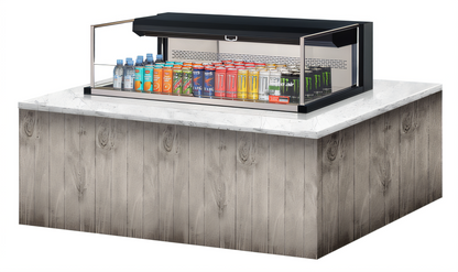 Turbo Air TOM-48L-UF-W(B)-1SI-N Countertop Refrigerated Display Cases - TOM-48L-UF-W(B)-1SI-N