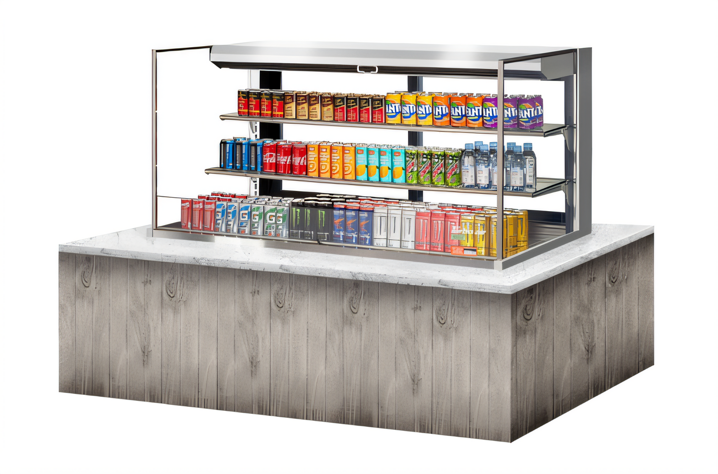 Turbo Air TOM-60L-UFD-S-3SI-N Countertop Refrigerated Display Cases