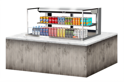 Turbo Air TOM-48L-UFD-S-2SI-N Countertop Refrigerated Display Cases - TOM-48L-UFD-S-2SI-N