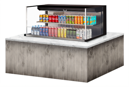 Turbo Air TOM-48L-UF-W(B)-2SI-N Countertop Refrigerated Display Cases - TOM-48L-UF-W(B)-2SI-N