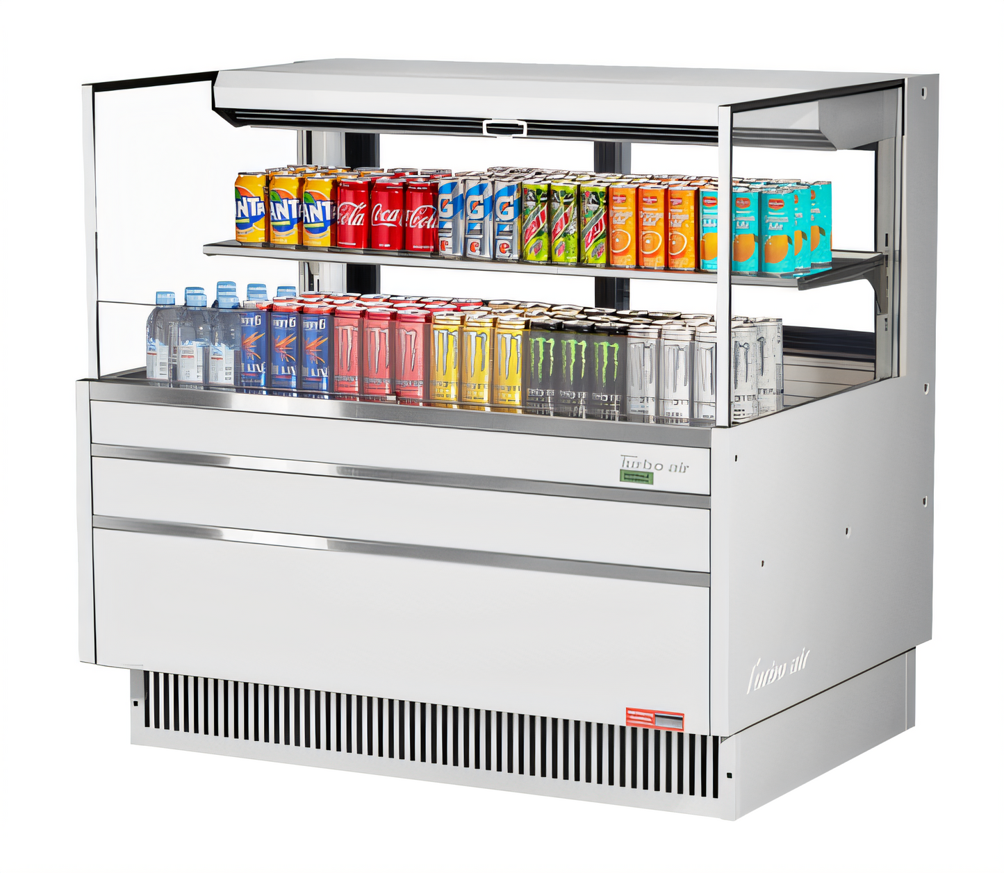 Turbo Air TOM-48L-UFD-W(B)-2S-N Open-Air Coolers