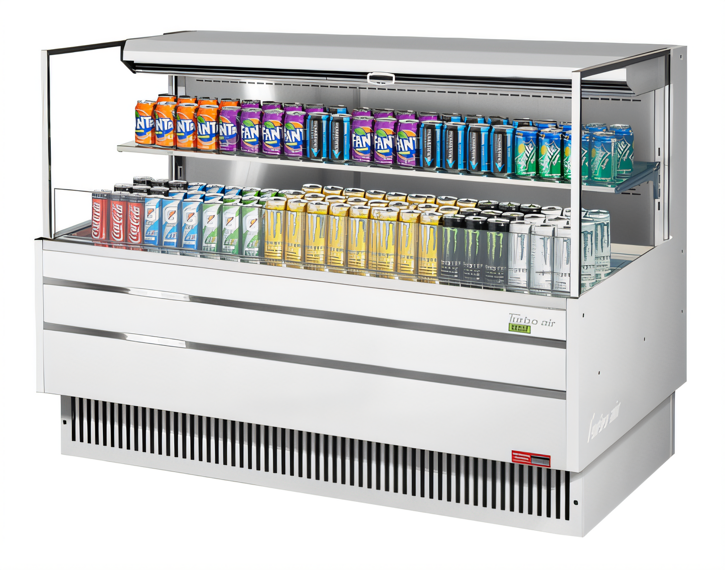 Turbo Air TOM-60L-UF-W(B)-2S-N Open-Air Coolers - TOM-60L-UF-W(B)-2S-N