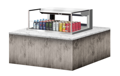 Turbo Air TOM-36L-UFD-S-1SI-N Countertop Refrigerated Display Cases - TOM-36L-UFD-S-1SI-N