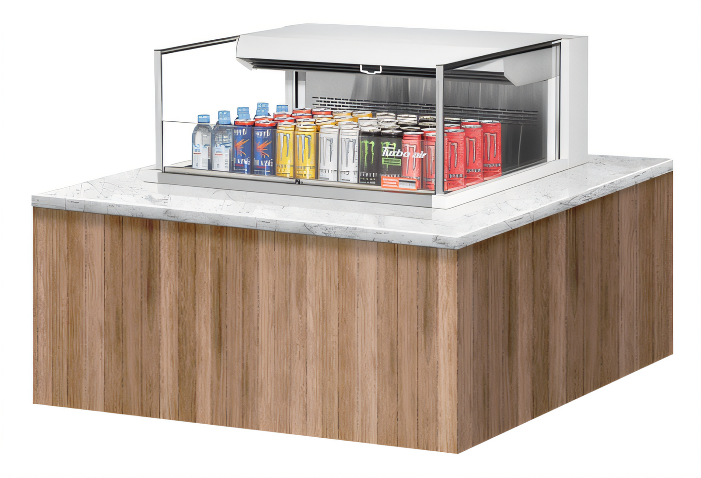 Turbo Air TOM-36L-UF-W(B)-1SI-N Countertop Refrigerated Display Cases - TOM-36L-UF-W(B)-1SI-N