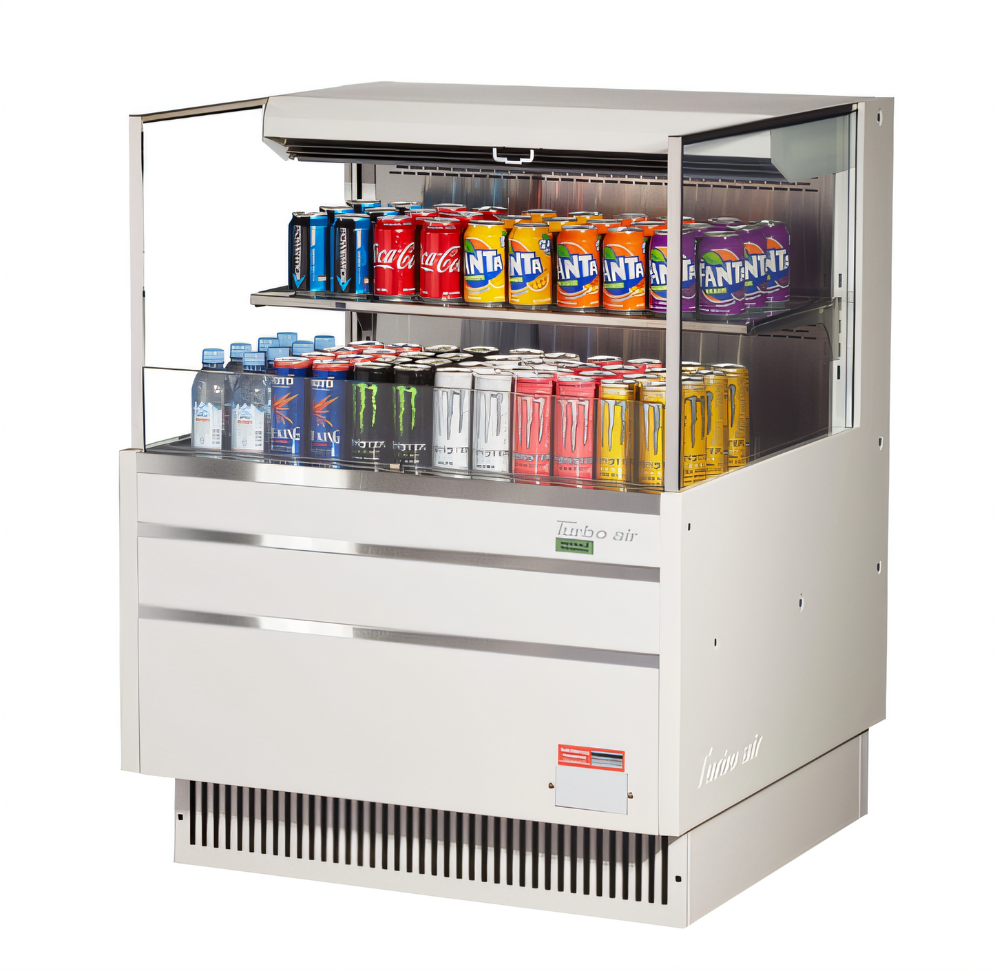 Turbo Air TOM-36L-UF-W(B)-2S-N Open-Air Coolers - TOM-36L-UF-W(B)-2S-N