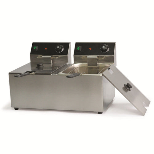 Globe Solutions by Nemco Split Pot Deep Fryer - GSGS1612
