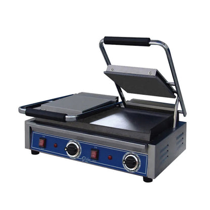 Globe Bistro Series Double Sandwich Grill with Smooth Plates - 3200W - GLGSGDUE10