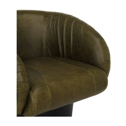 Union Home Rotunda Chair - Green Leather -  LVR00677