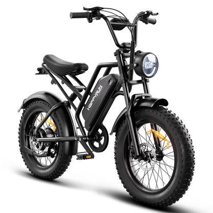 HappyRun Electric Dirt Bike Cargo Black City E-bike For Sale Tank  - G50