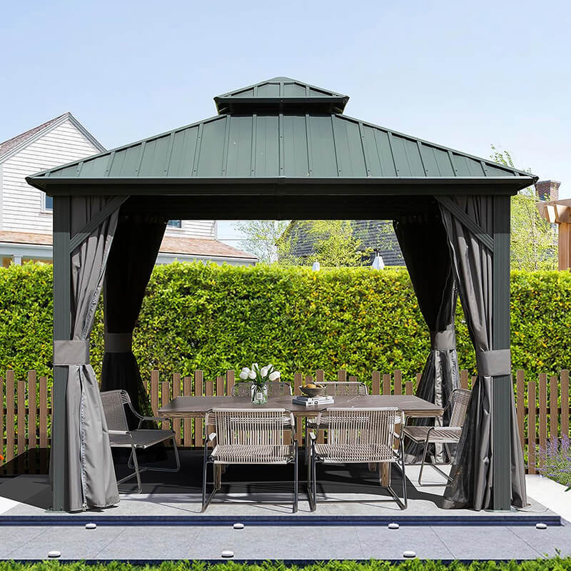 Hardtop Gazebo Classic W/ Netting & Curtain