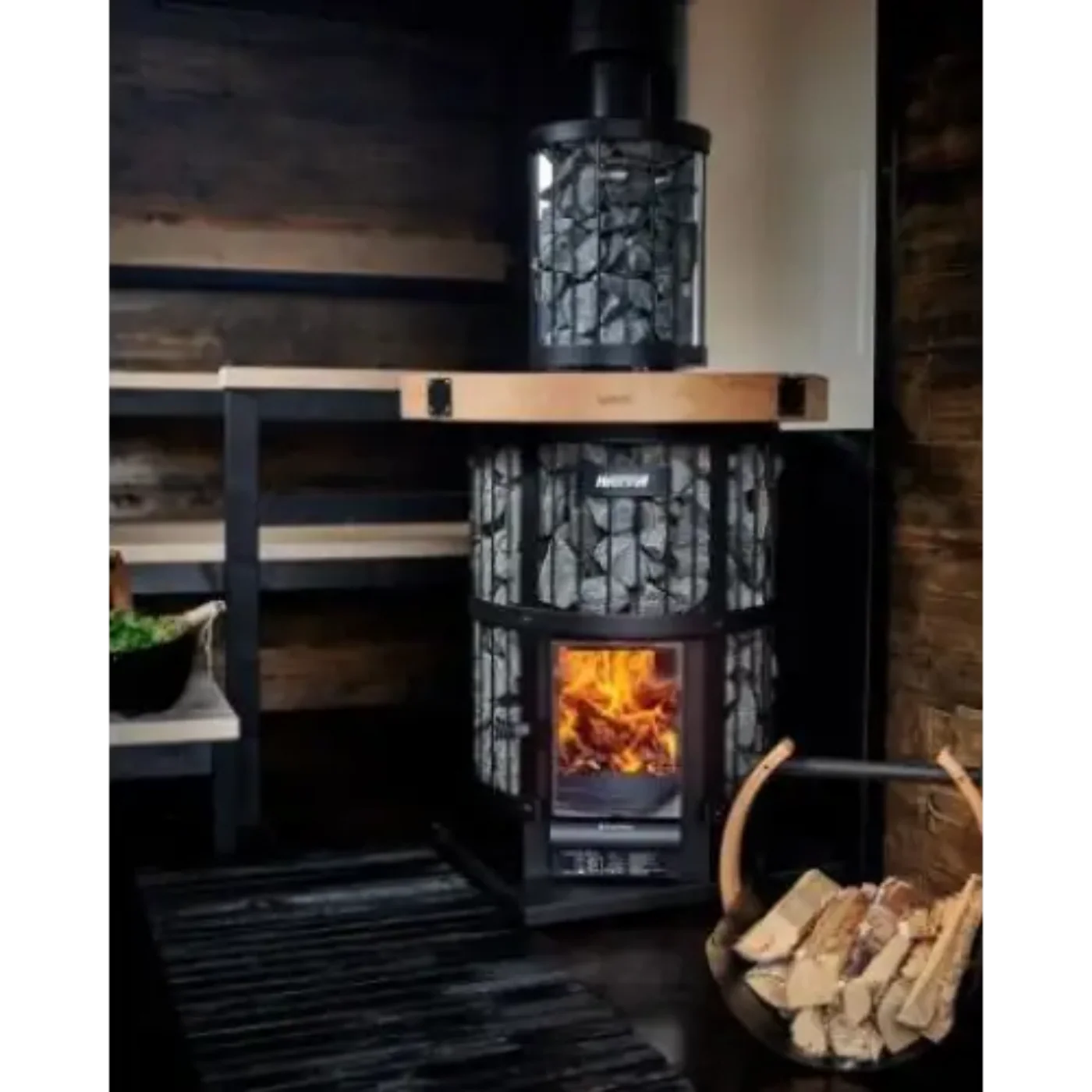 GREE Harvia GreenFlame Series 240 GreenFlame Wood Burning Sauna Stove - WK200LD