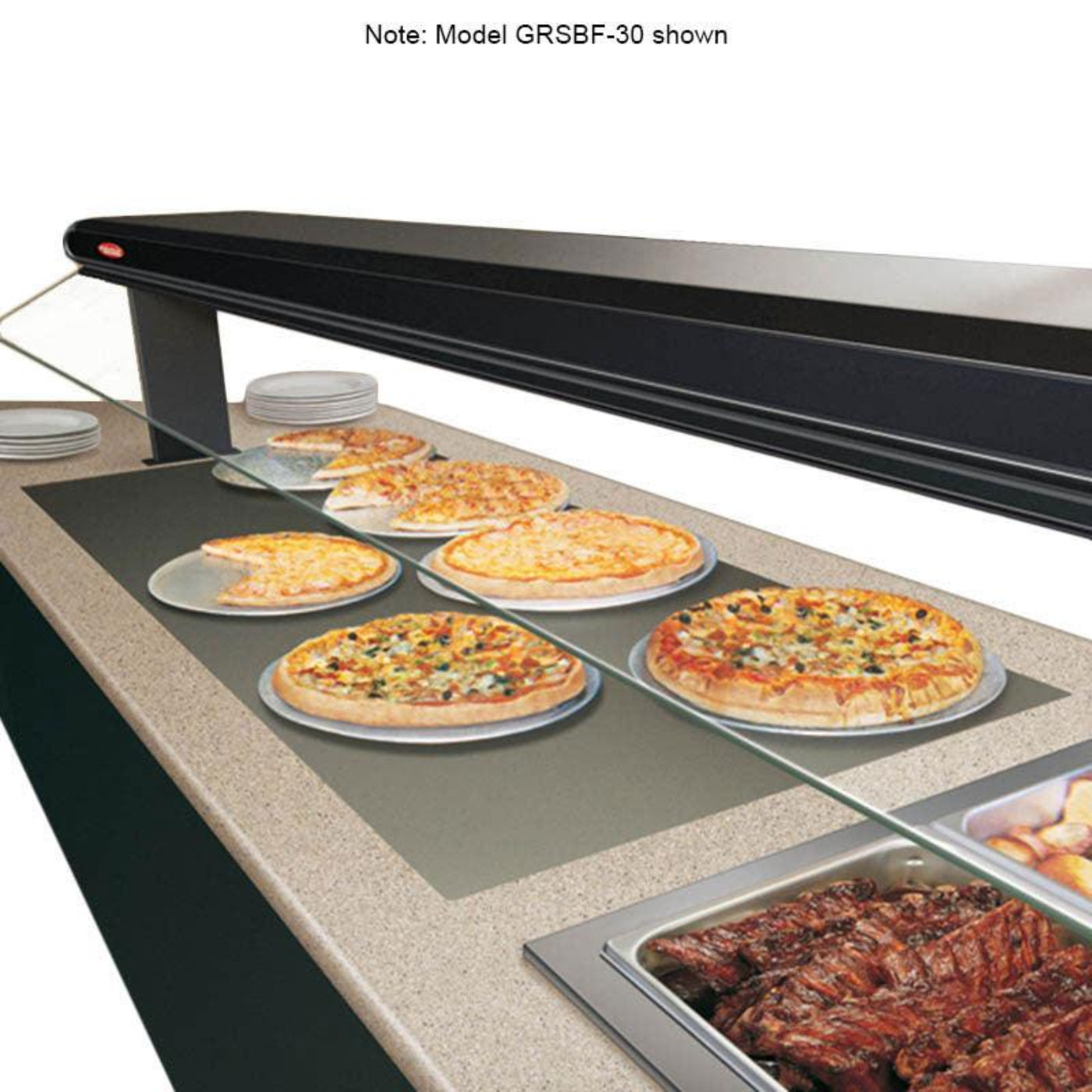 Hatco GRSBF-42-I 43.5" Glo-Ray Built-In Rectangular Aluminum Heated Shelf with Flush Top - 120V/885W - GRSBF-42-I