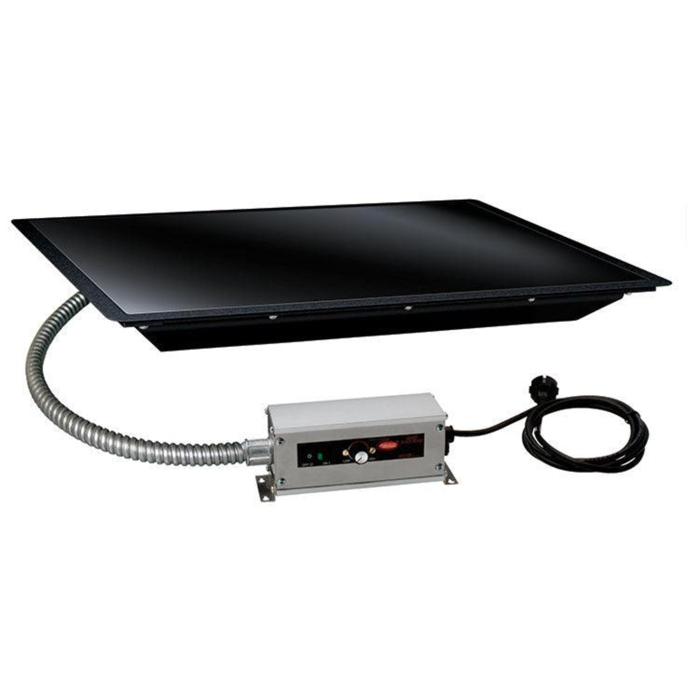 Hatco HBGB-2418 25.6" Built-In Rectangular Black Glass Heated Shelf with Control Box - 120V/425W - HBGB-2418