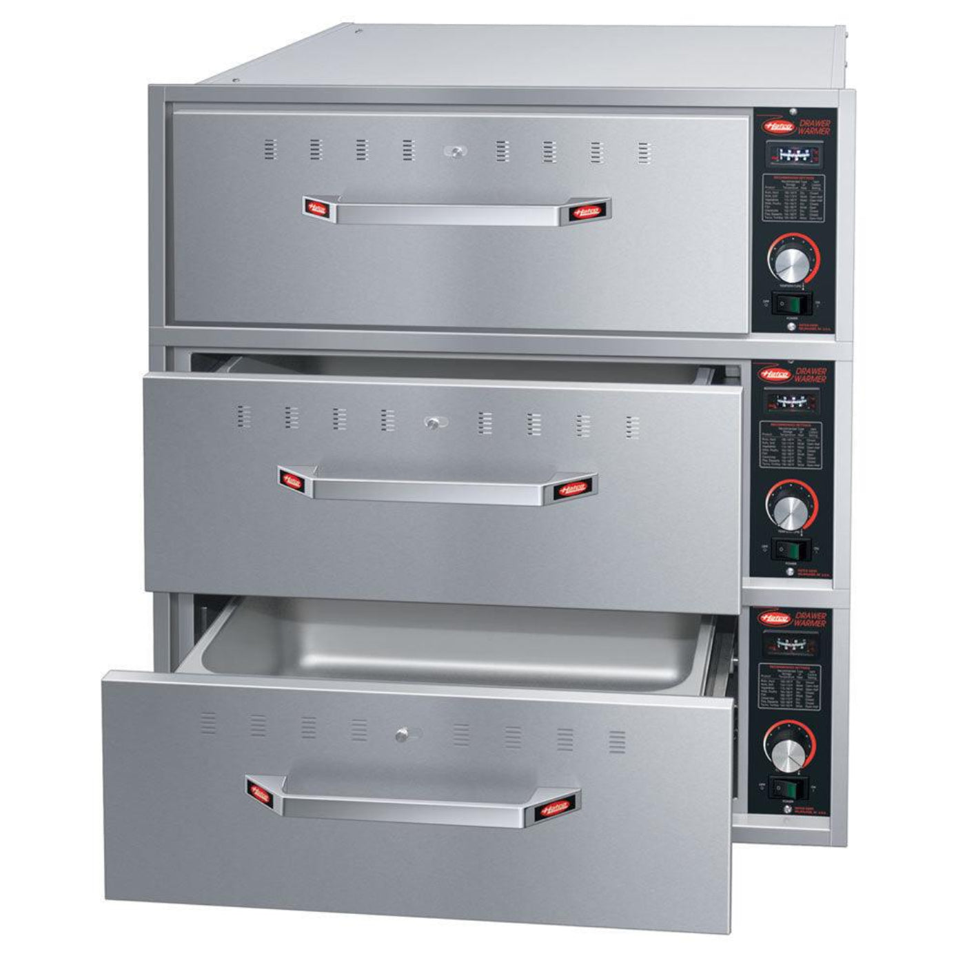 Hatco HDW-3B 28" Built-In 3-Drawer Warmer - 120V, 1 Phase - HDW-3B