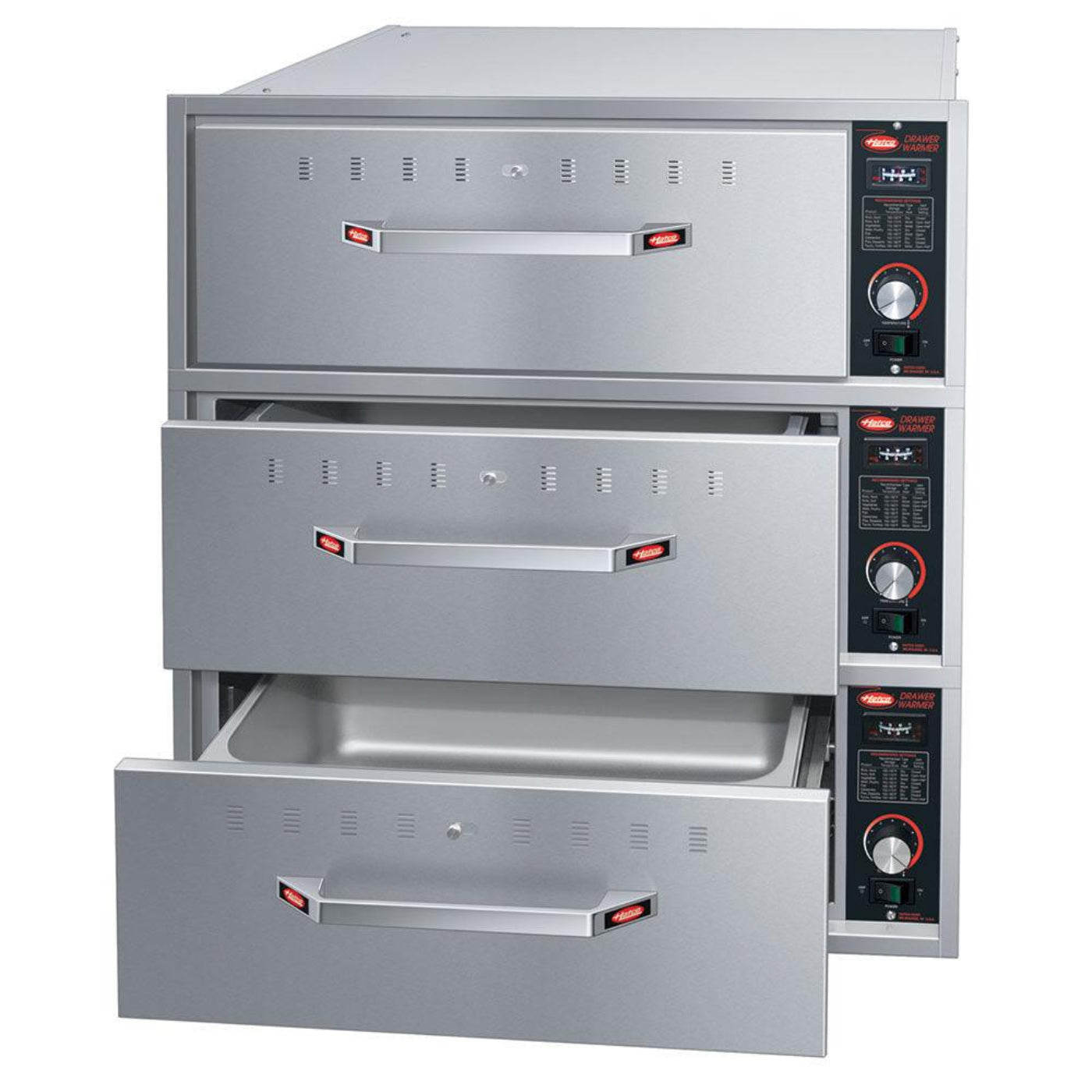 Hatco HDW-3BN 19" Built-In 3 Narrow Drawer Warmer - 120V, 1 Phase - HDW-3BN