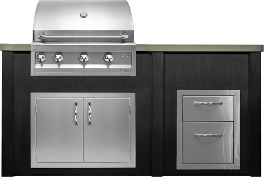 Haven 72" Artisan Outdoor Kitchen Island  w/ 17" Drawer | HART72DRAW