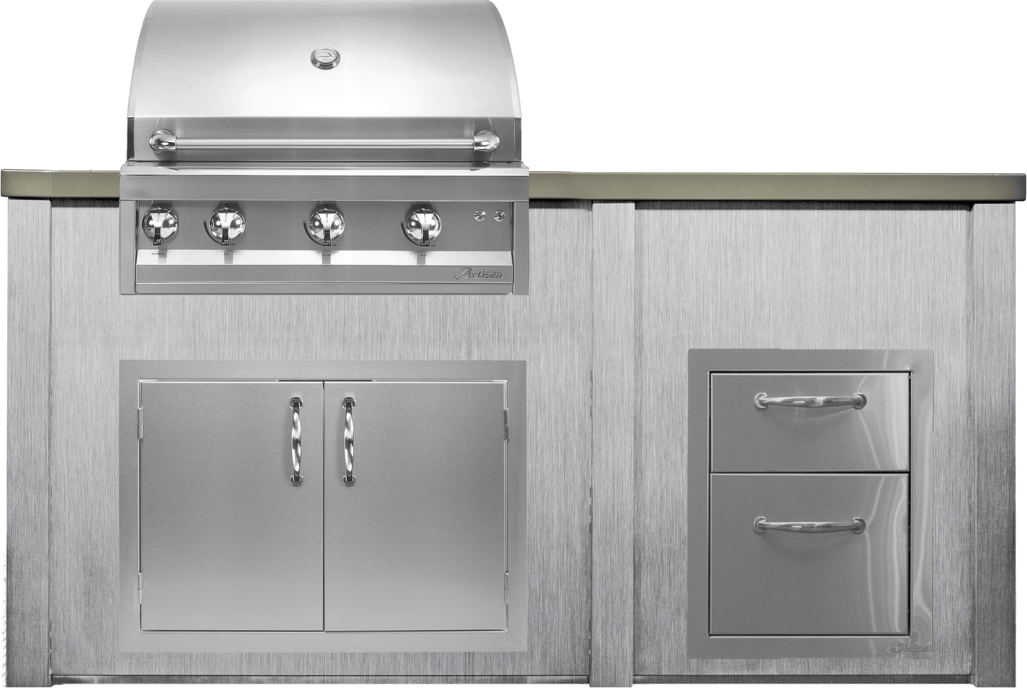 Haven 72" Artisan Outdoor Kitchen Island  w/ 17" Drawer | HART72DRAW