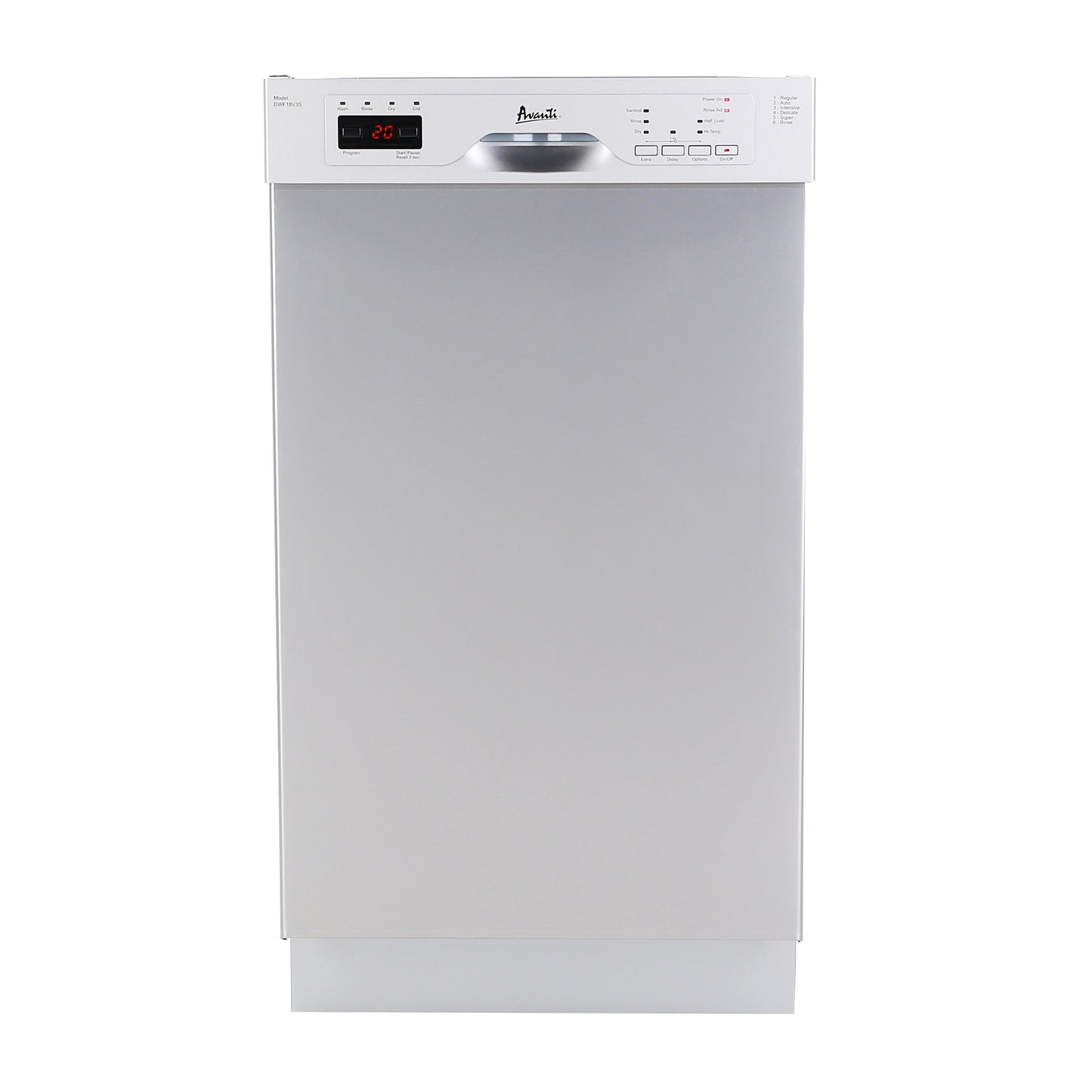 Avanti 18" Built In Dishwasher - DWF18V0W