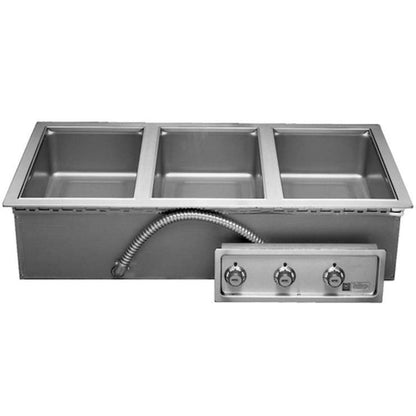 APW Wyott HFW-3D Electric Drop-In Hot Food Well Unit with Drain - AWHFW3D