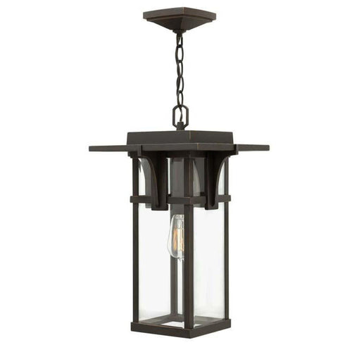Hinkley Socket Outdoor Manhattan Oil Rubbed Bronze Hanging Light - 2322OZ
