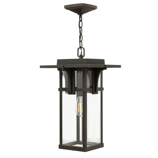 Hinkley Socket Outdoor Manhattan Oil Rubbed Bronze Hanging Light - 2322OZ