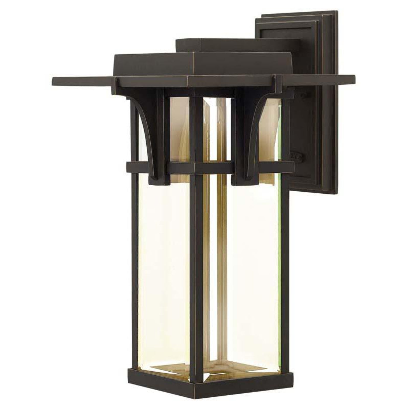 Hinkley Socket Outdoor Manhattan Oil Rubbed Bronze Wall Light - 2325OZ