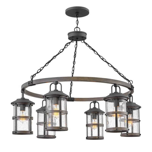 Hinkley Outdoor Lakehouse Aged Zinc Hanging Light - 2689DZ