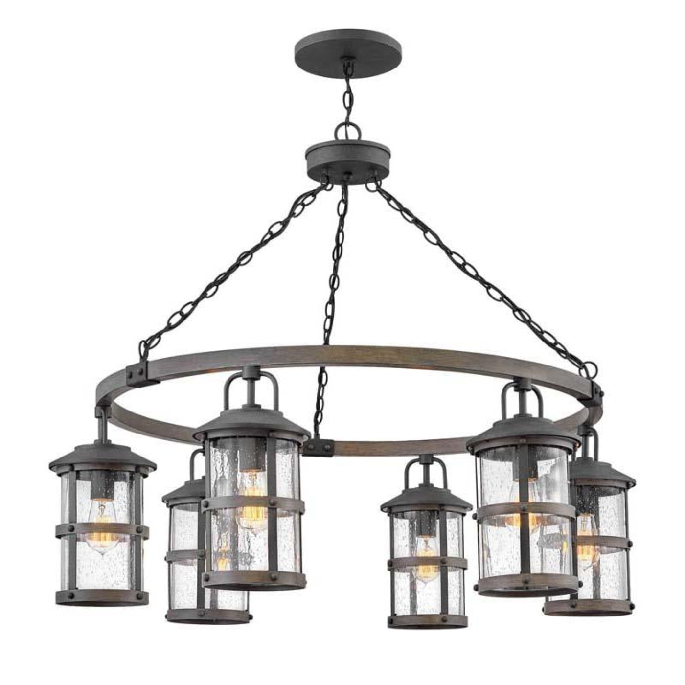 Hinkley Outdoor Lakehouse Aged Zinc Hanging Light - 2689DZ