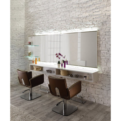 Horizon Mirror Styling Station w/ Storage Salon Ambience - SA-MI-380
