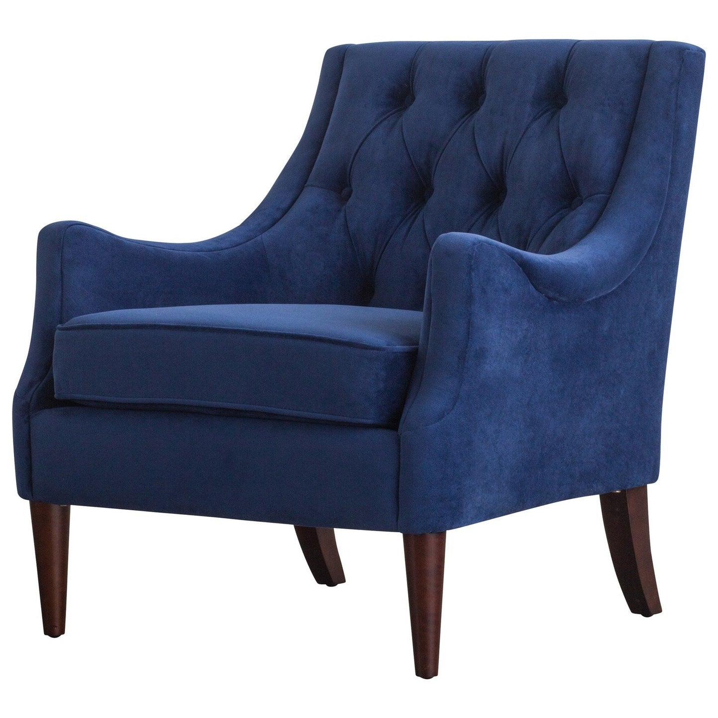 New Pacific Direct Marlene Velvet Fabric Tufted Accent Chair 1900121-347